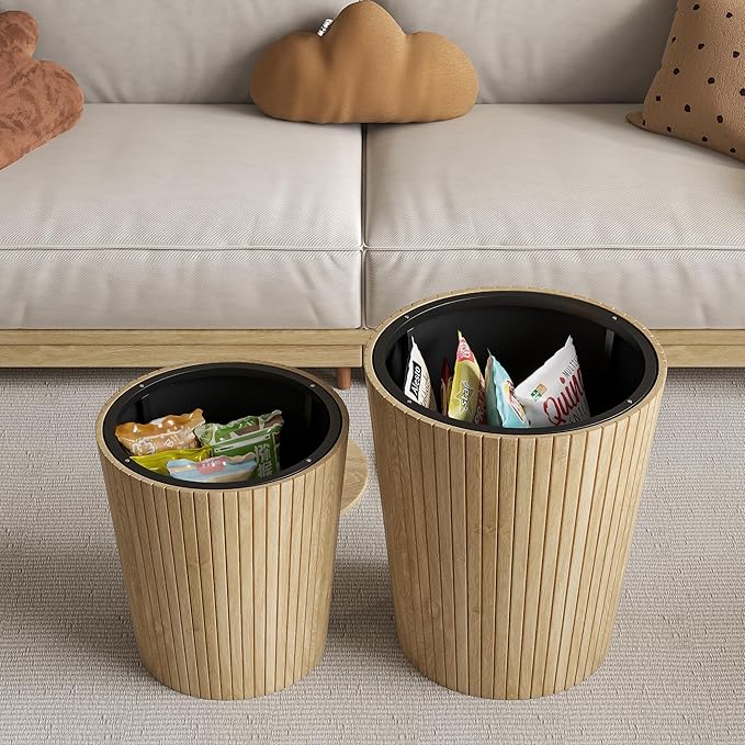 Nesting Coffee Table Set of 2, Round End Table