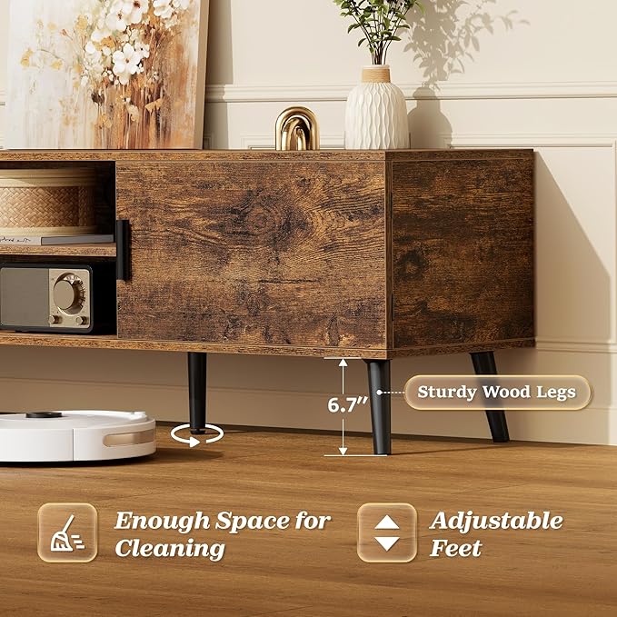 SUPERJARE 70.9 Inch TV Stand for 65, 75 Inch TV, Entertainment Center