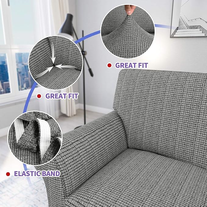 ZNSAYOTX 3 Piece Loveseat Covers