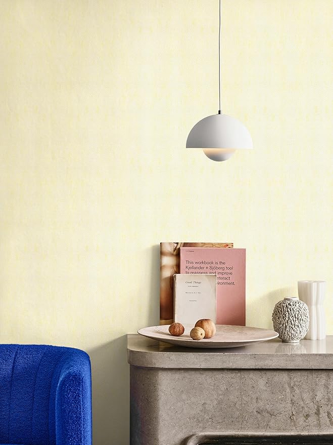 Grasscloth Peel and Stick Wallpaper Beige and Yellow Contact Paper 15.7inch x