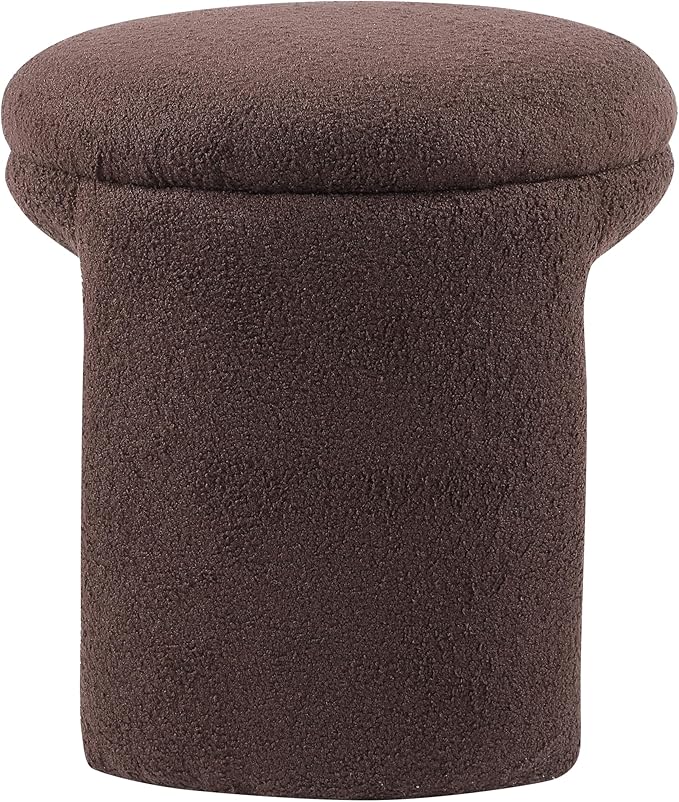 Furniture of America Rami Modern 18-inch Solid Wood Upholstered Ottoman