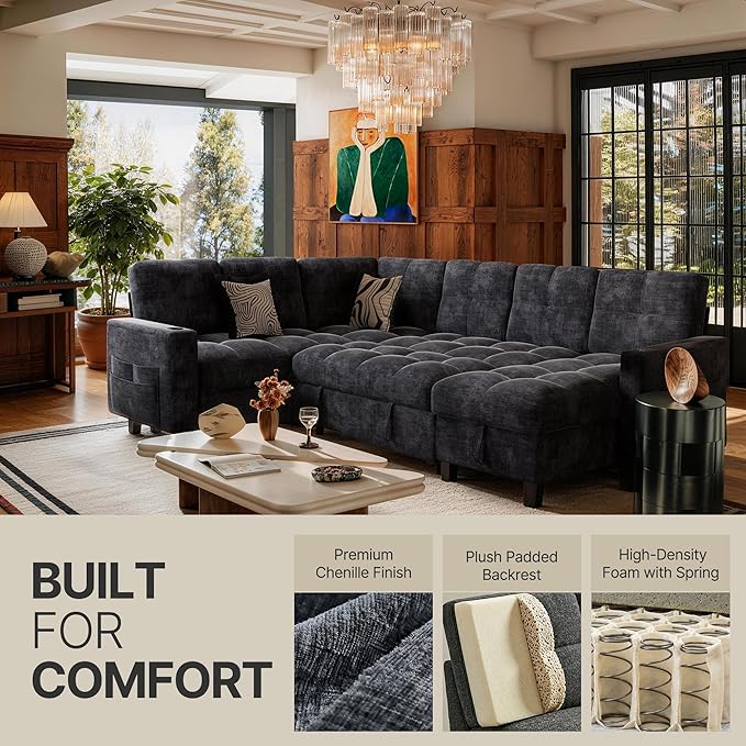 Marsail 110" Sectional Sleeper Sofa