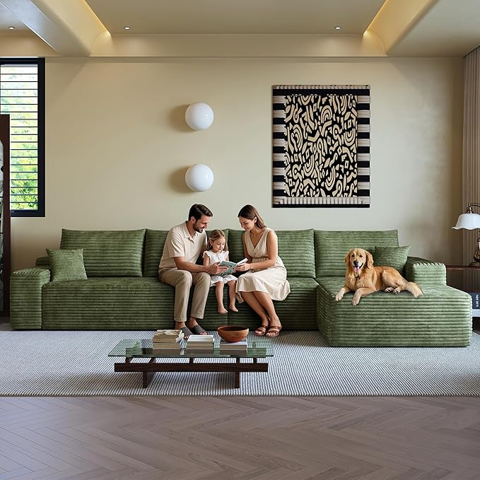 136" Sectional Couches for Living Room Cloud Couch Sofa