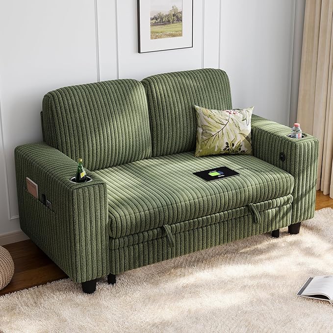 LINSY HOME Loveseat Sofa with Storage