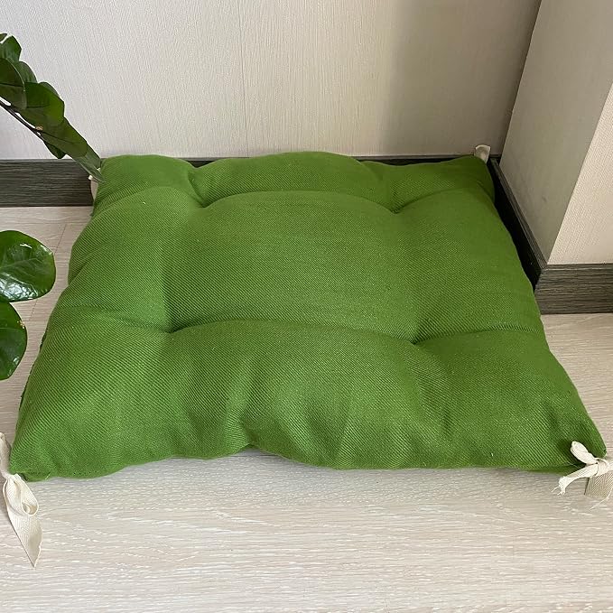 Green Hemp Fabric Dogs and Cats Bed Pillow with Hemp Filler - Pet Sleeping Mat - Comfy Kennel Pad - Large, Small, Standart (Small 16x16")