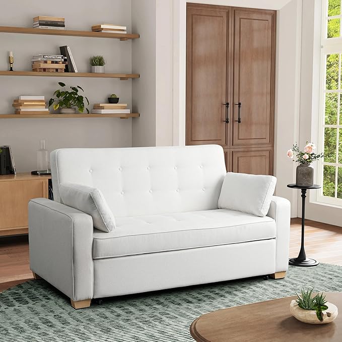 Serta® Ainsley Convertible Loveseat Sleeper Sofa – 3-in-1 Loveseat, Lounger &