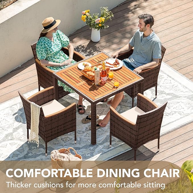 Devoko 5 PCS Furniture, Patio Conversation Set