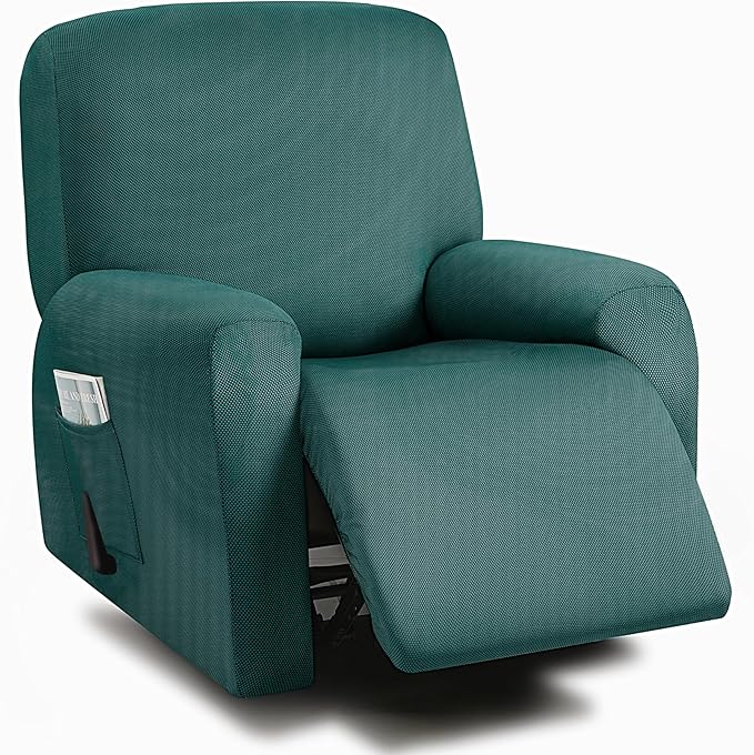 ULTICOR 4-Piece, 1 Seat Recliner Cover, Yarn Dyed Reclining Chair Covers