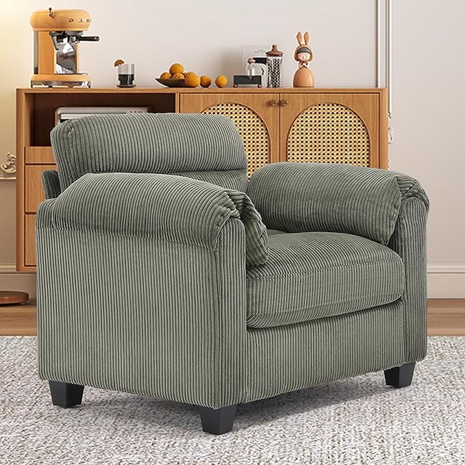 HAOMARKETS Corduroy Sofa Set, Upholstered Armchair