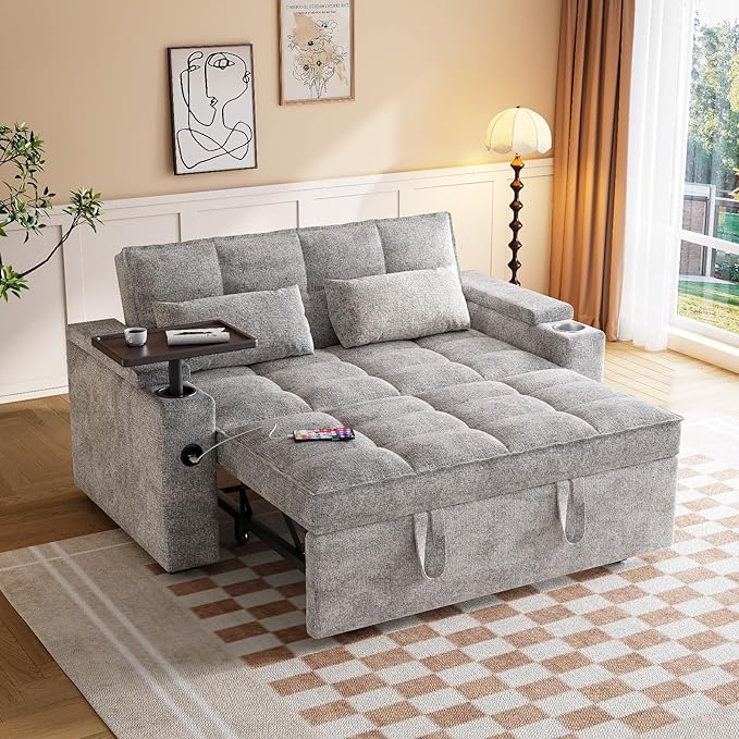 65'' 3-in-1 Convertible Sofa Bed