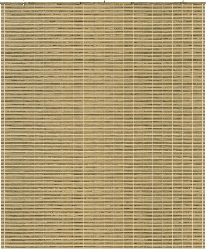 Red Lantern Burnt Bamboo Cordless Window Shade