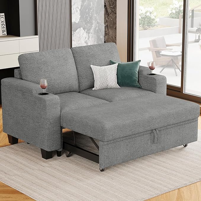 Belffin Chenille Sectional Sleeper Sofa