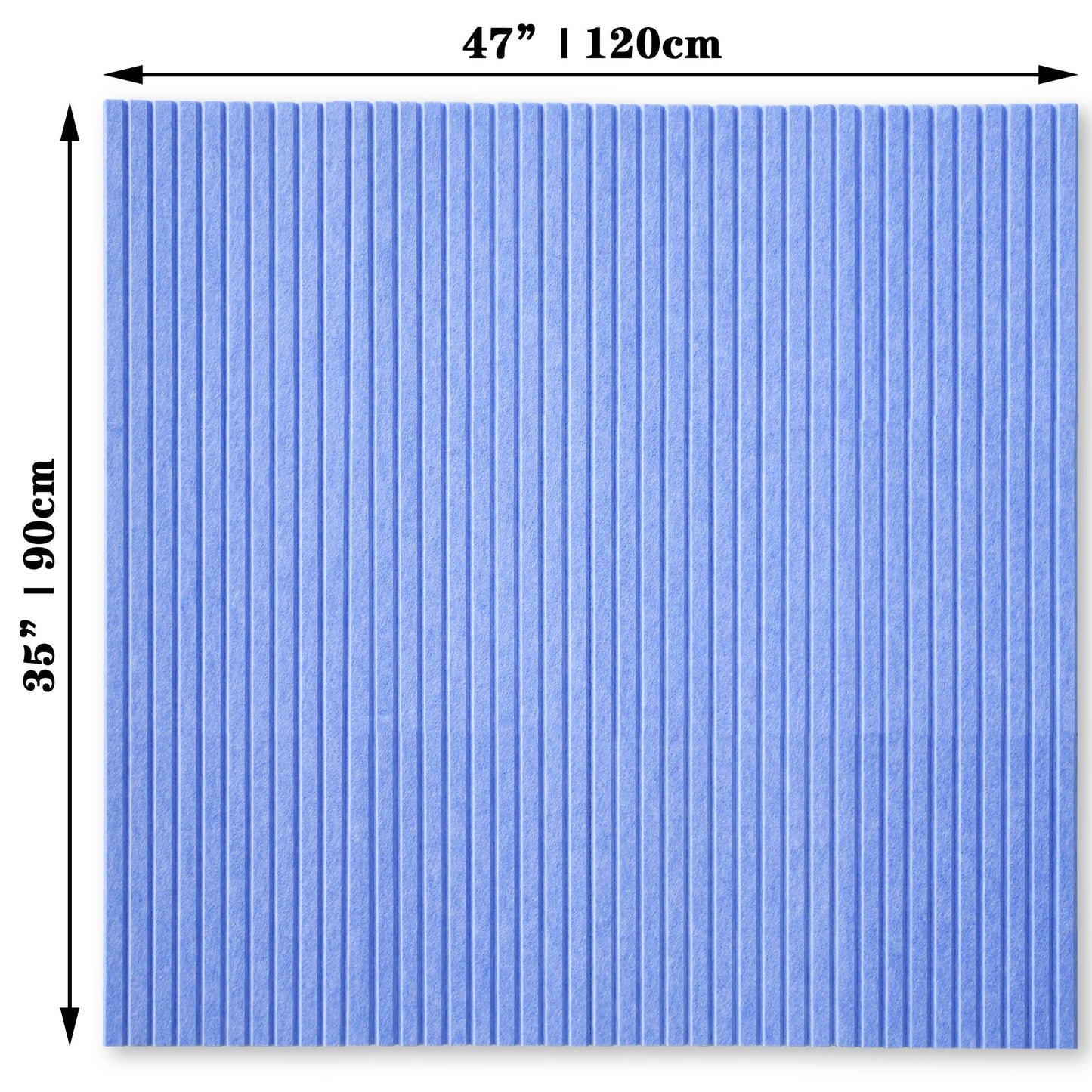YOUDEFUL Large Cork Board Alternative-12 Pcs Self-Adhesive Felt Bulletin Board Tiles, Felt Pin Board Cork Board Tiles for Home Office Wall Decor, Tack Board 47"x35" (Light Blue