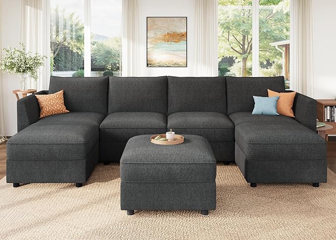 HONBAY Modular Sofa U Shaped Sectional Couch