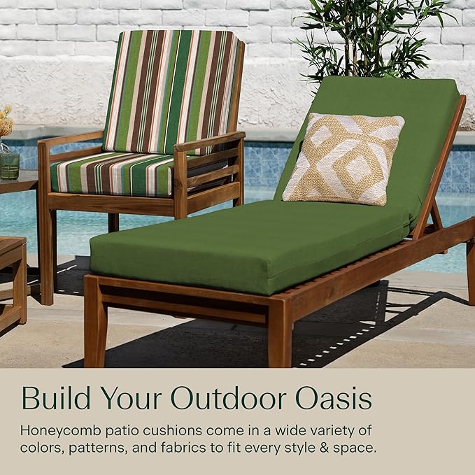 Honeycomb Outdoor Chaise Lounge Cushion
