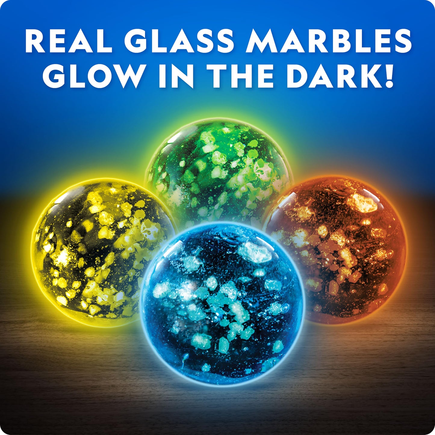 NATIONAL GEOGRAPHIC Glowing Marble Run – 150 Piece Construction Set with 30 Glow in the Dark Glass Marbles & Storage Bag, STEM Gifts for Boys and Girls, Building Project Toy (Amazon Exclusive)