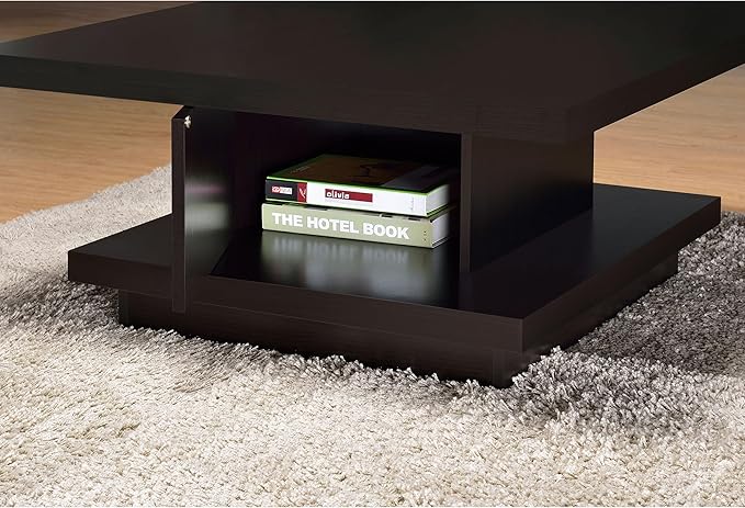 Modern Square Coffee Table 36 in, Wood Living Room Center Table