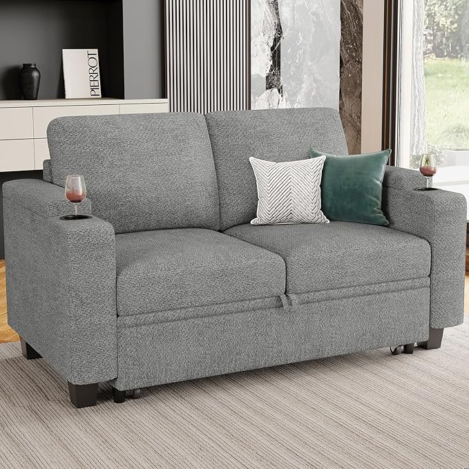 Belffin Chenille Sectional Sleeper Sofa