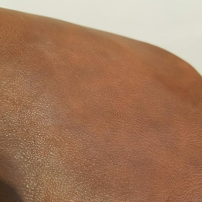 NAT Leathers | Tan Mid Brown Soft Faux Vegan Leather PU | 25 Yard Roll Cut by