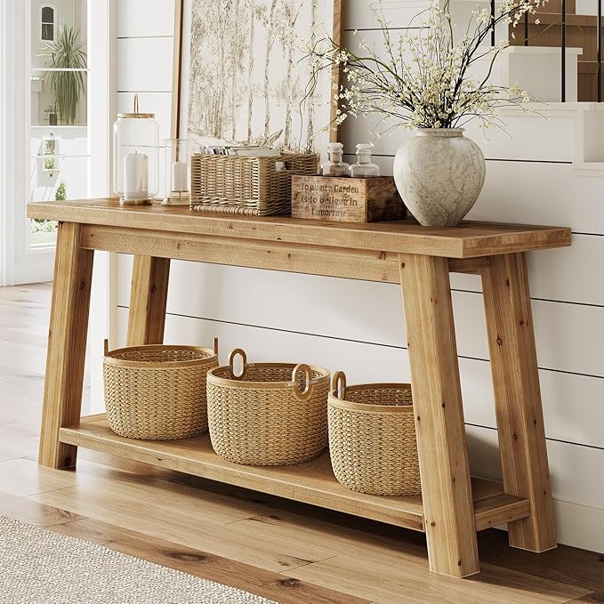 LITTLE TREE 70.9" Solid Wood Console Table