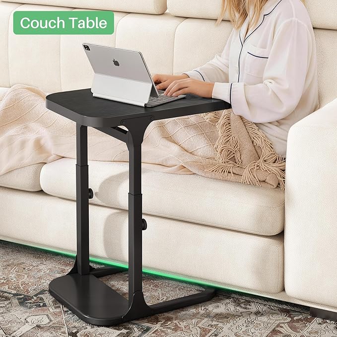 Kitstorack Height Adjustable End Table, Small Side Table