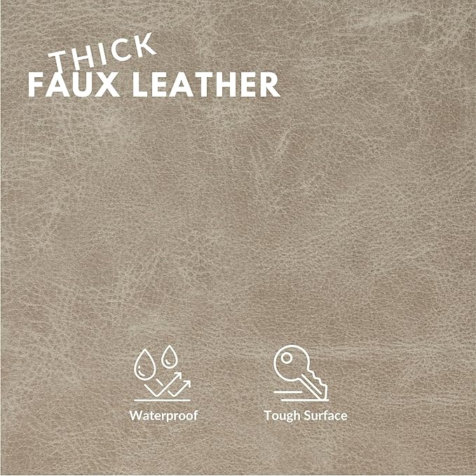 Faux Leather Fabric, Thick Durable Synthetic Repholstery Leather Vinyl