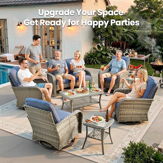 Weaxty 8 Pieces Outdoor Patio Furniture Sets
