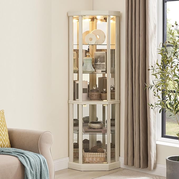 Glass Corner Display Cabinet