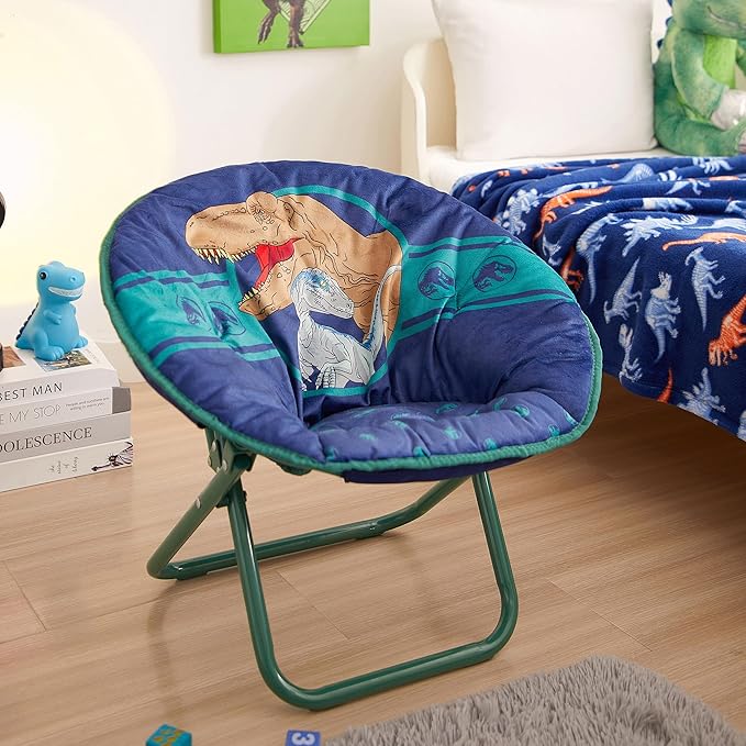Jurassic World Dinosaur 19” Frame Folding Toddler Saucer™ Chair
