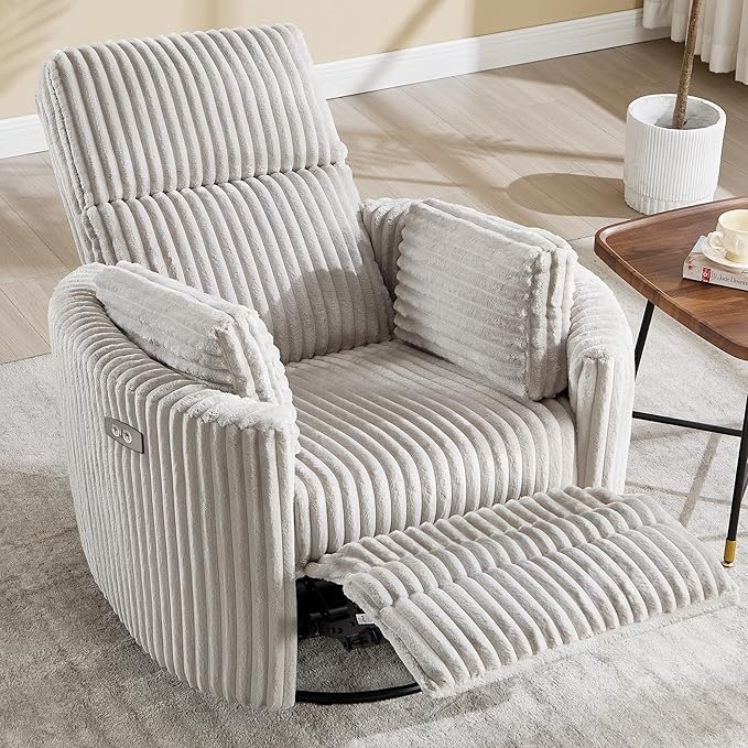 Power Recliner, Nursery Swivel Glider Rocking Chair