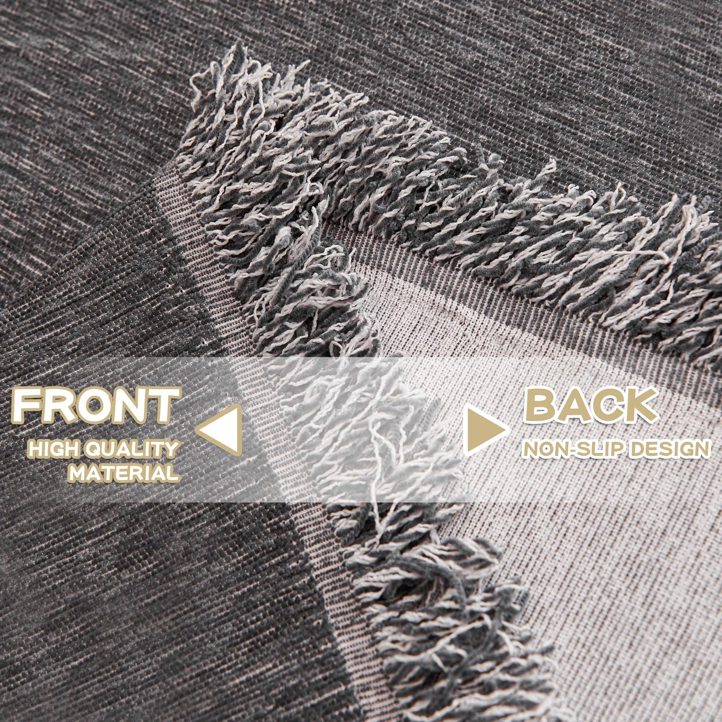 MYSKY HOME Chair Covers Armchair Couch Covers for Dogs Washable Sofa Covers, Non Slip Soft Recliner Cover Pet Chair Cover Sofa Slipcover Furniture Protector with Tassel Throws, 71"x91", Dark Grey