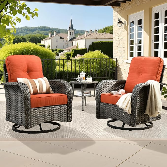 ovios 3-Piece Patio Furniture Set, Outdoor Wicker Sofa