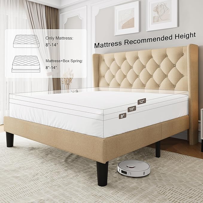 Einhomn Queen Size Platform Bed Frame