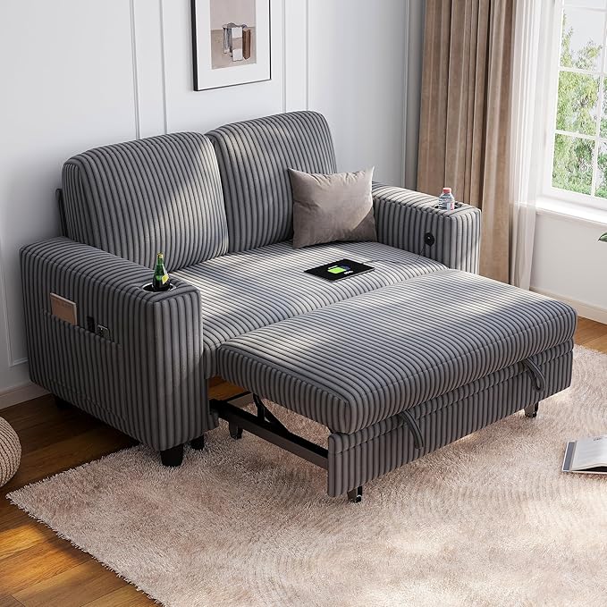 LINSY HOME Sectional Sleeper Sofa Pull Out Couches