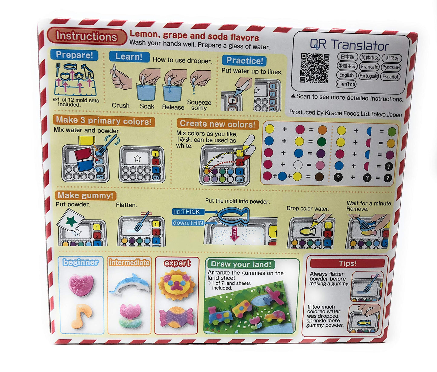 Popin’ Cookin Diy Candy Kit (8 Pack Varieties) - Tanoshii Bento, Ramen and Waffle, Cakes, Sushi and Donuts, Hamburger, and Kawaii Gummy Land in Fusion Select Gift Box