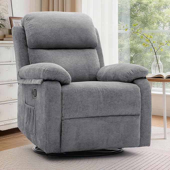Korser Recliner Chair, 360 Swivel Rocker Chair