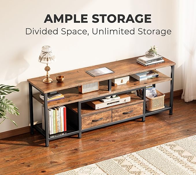 Huuger TV Stand for 55 60 Inch TV, Entertainment Center