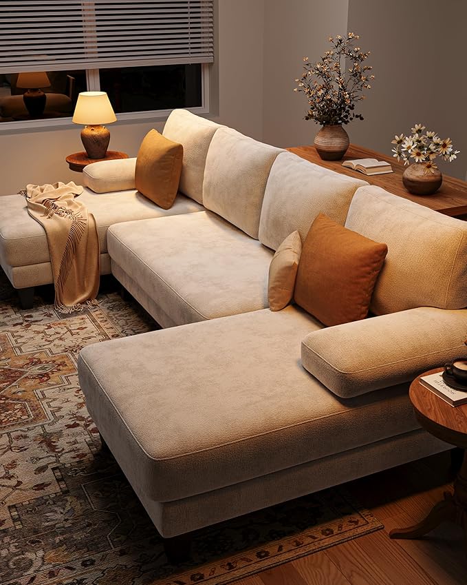 U-Shaped Sectional Couches for Living Room | 112 Inch Modern Sectional Couch |