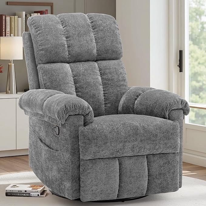 Korser Recliner Chair, Swivel Rocker Recliner Chair