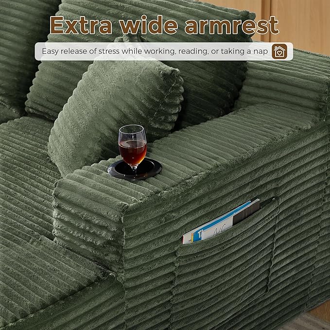 133" Oversized Cloud Boneless Sofa Couch