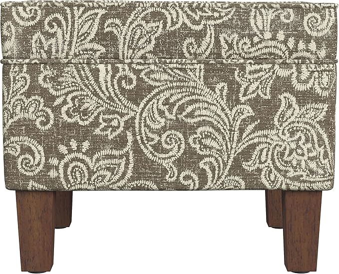 Homepop Home Decor |K7646-A880| Upholstered Modern Rectangular Storage Ottoman