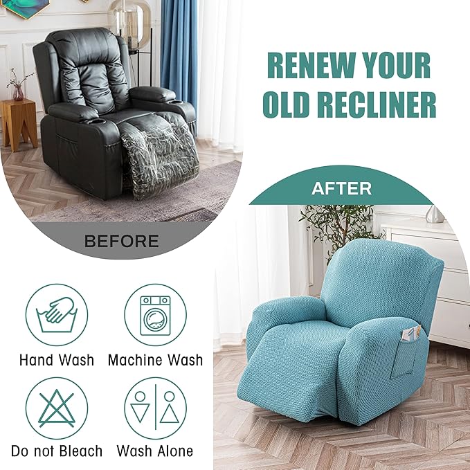 Genina Recliner Chair Cover, Stretch Reclining Chair Covers, Recliner Sofa