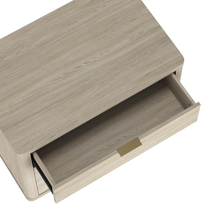 Eco-Friendly Nightstand in Natural Finish, Sustainable Bedside Table Made from