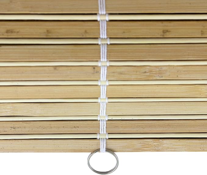 Red Lantern Burnt Bamboo Cordless Window Shade