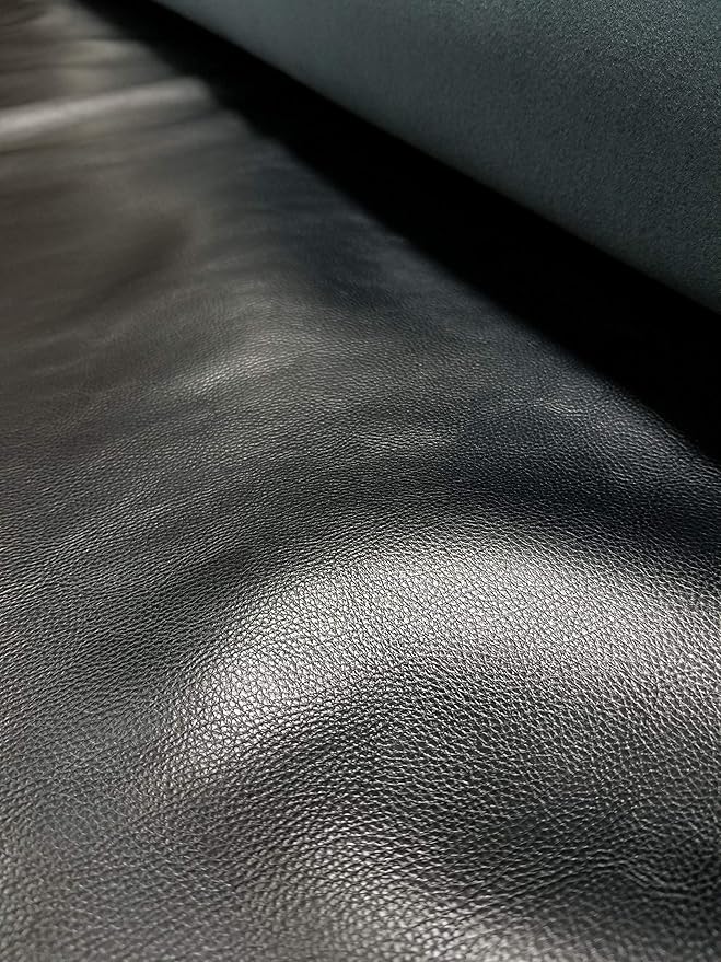 NAT Leathers | Black Pebbled Soft faux Vegan PU {Peta Approved Vegan} Leather