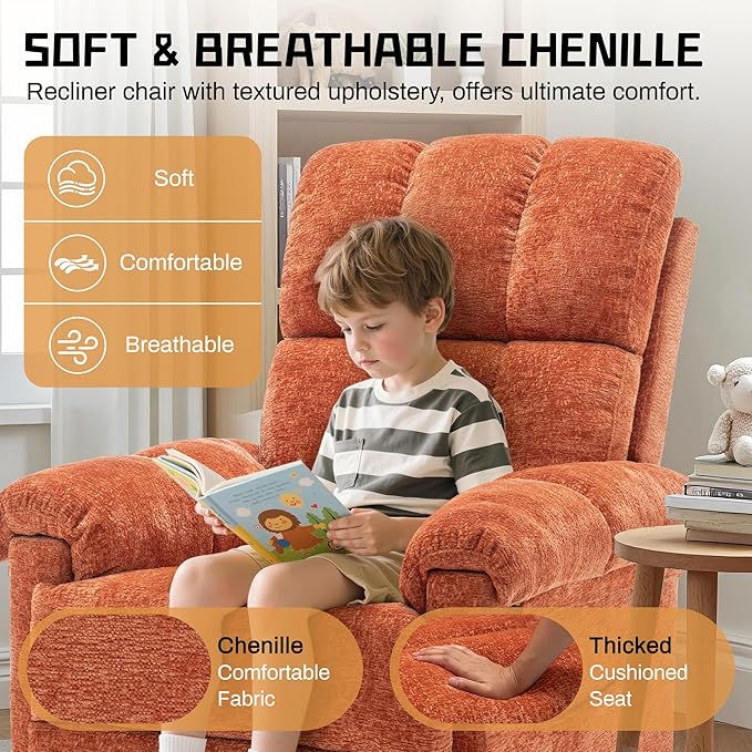 Korser Recliner Chair, Swivel Rocker Recliner Chair