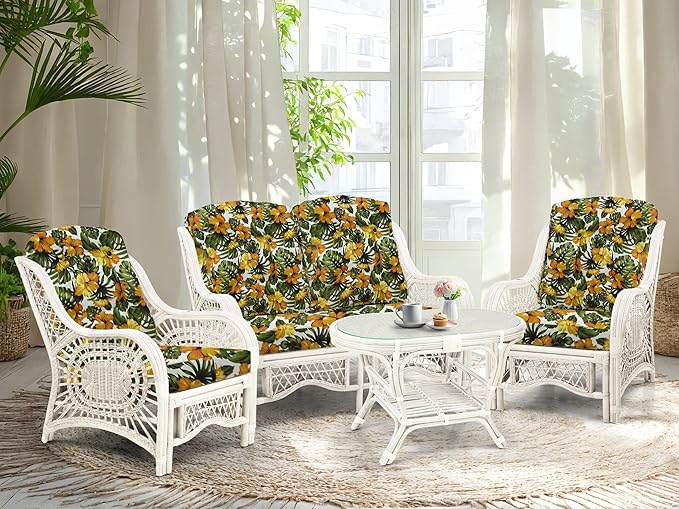 Malibu Lounge Loveseat Sofa Natural Rattan Wicker Handmade Design