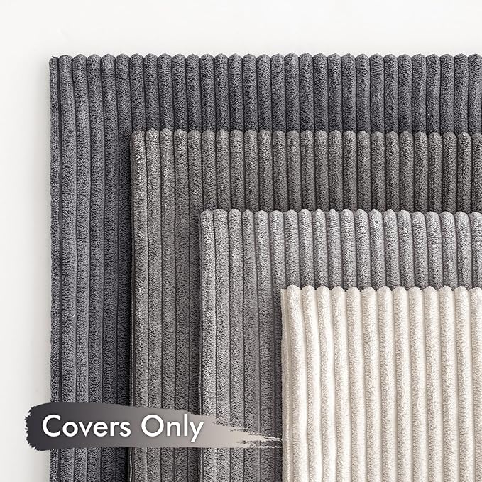 MIULEE Pack of 4 Neutral Grey Gradient Decorative Throw Pillow Covers 18x18