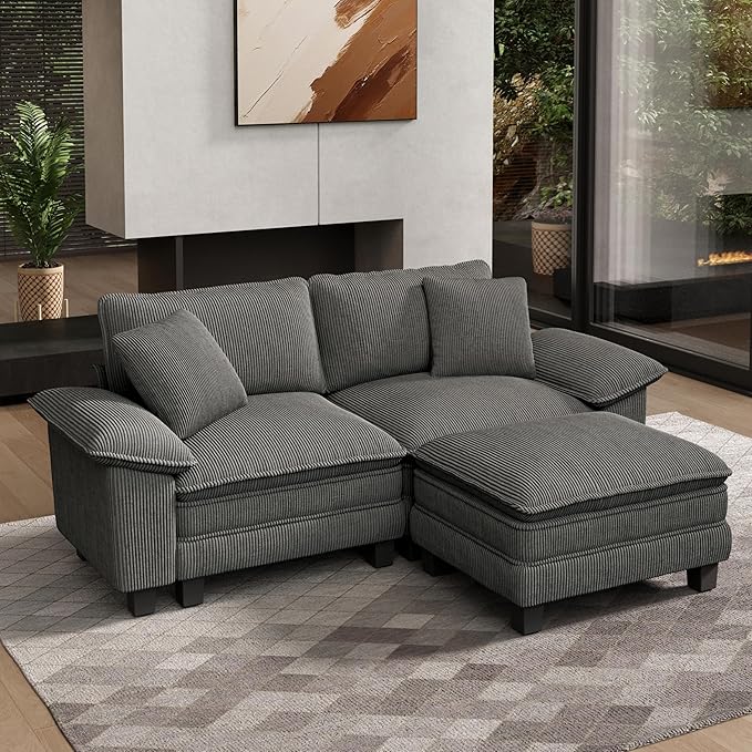 HERA'S HOUSE 88" Modular Sectional Sofa, L Shaped Couches