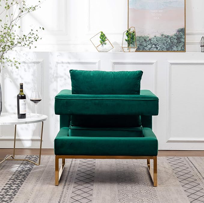 Roundhill Furniture Lenola Upholstered Accent Arm Chair